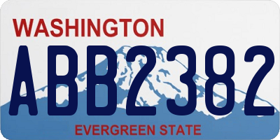 WA license plate ABB2382
