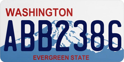 WA license plate ABB2386