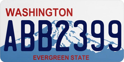 WA license plate ABB2399