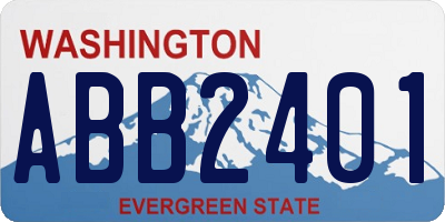 WA license plate ABB2401