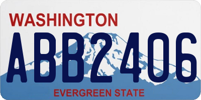 WA license plate ABB2406