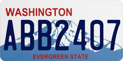 WA license plate ABB2407