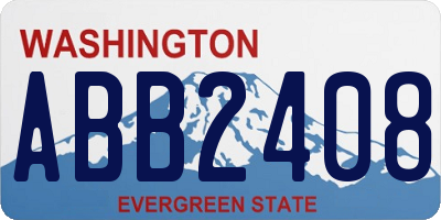 WA license plate ABB2408