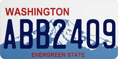 WA license plate ABB2409