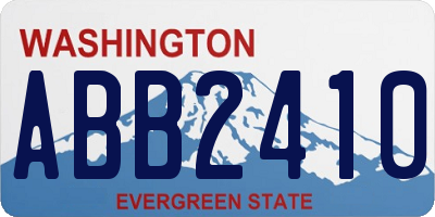 WA license plate ABB2410