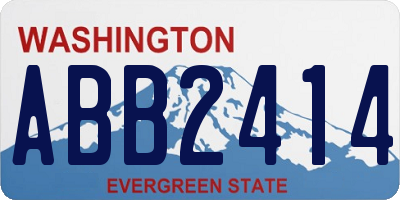 WA license plate ABB2414