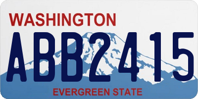 WA license plate ABB2415