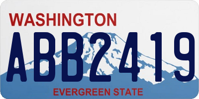 WA license plate ABB2419