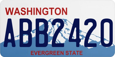 WA license plate ABB2420