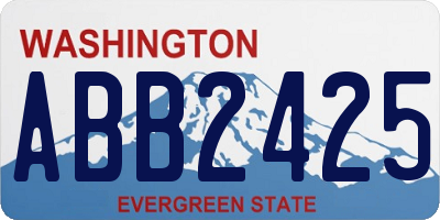 WA license plate ABB2425