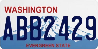 WA license plate ABB2429