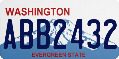 WA license plate ABB2432