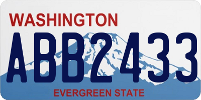 WA license plate ABB2433