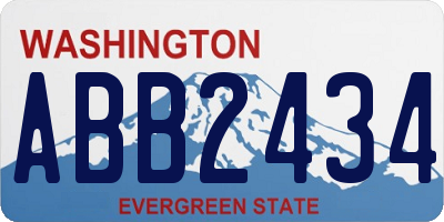 WA license plate ABB2434
