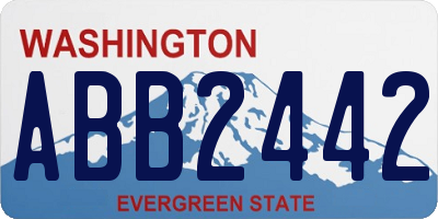 WA license plate ABB2442