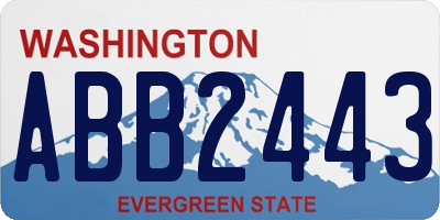 WA license plate ABB2443