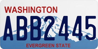 WA license plate ABB2445