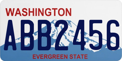 WA license plate ABB2456