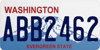 WA license plate ABB2462