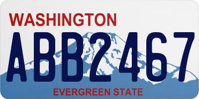 WA license plate ABB2467