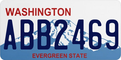 WA license plate ABB2469