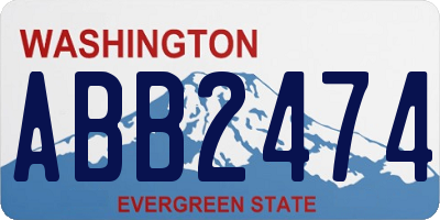 WA license plate ABB2474