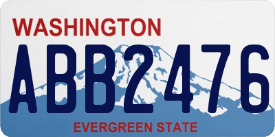 WA license plate ABB2476