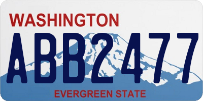 WA license plate ABB2477
