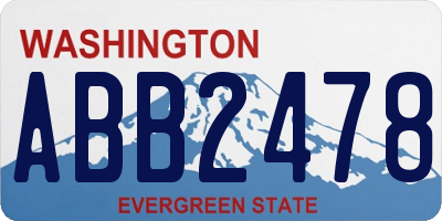 WA license plate ABB2478