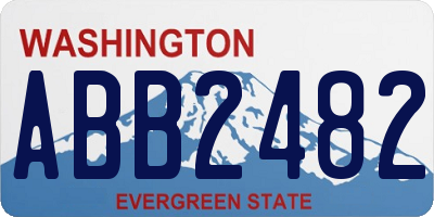 WA license plate ABB2482