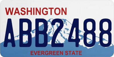 WA license plate ABB2488