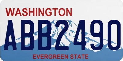 WA license plate ABB2490
