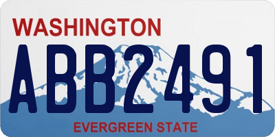 WA license plate ABB2491