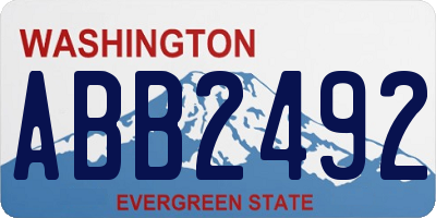WA license plate ABB2492