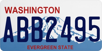 WA license plate ABB2495