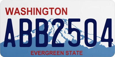 WA license plate ABB2504