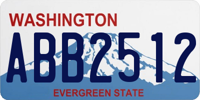 WA license plate ABB2512