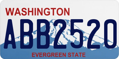 WA license plate ABB2520