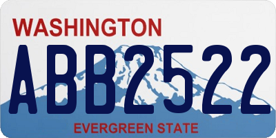 WA license plate ABB2522