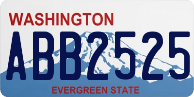 WA license plate ABB2525