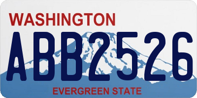 WA license plate ABB2526