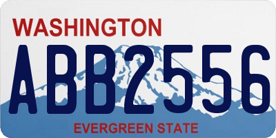 WA license plate ABB2556