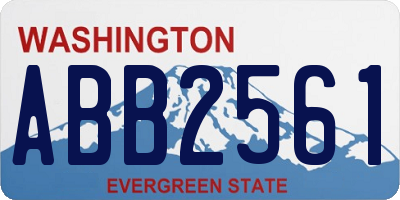 WA license plate ABB2561