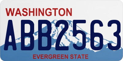 WA license plate ABB2563