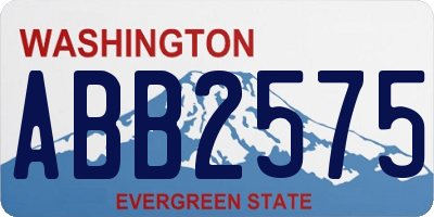 WA license plate ABB2575