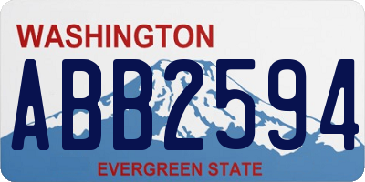 WA license plate ABB2594