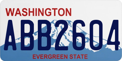 WA license plate ABB2604