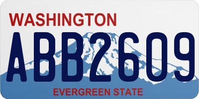 WA license plate ABB2609