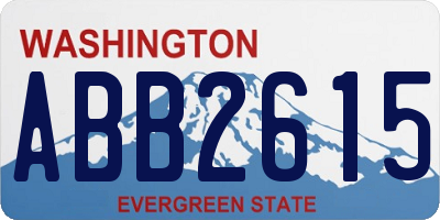 WA license plate ABB2615