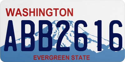 WA license plate ABB2616